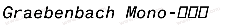 Graebenbach Mono字体转换